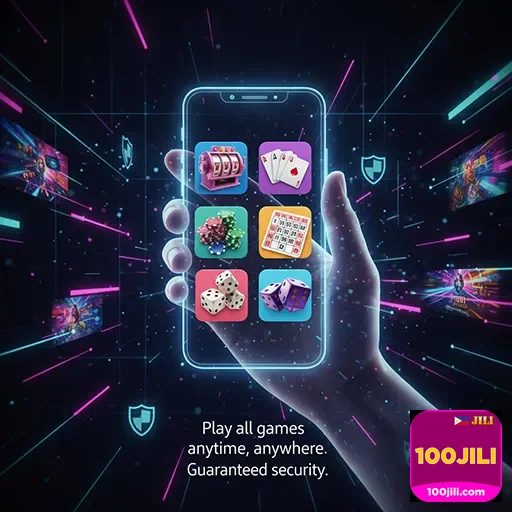 Mobile player enjoying casino games with 100jili offers